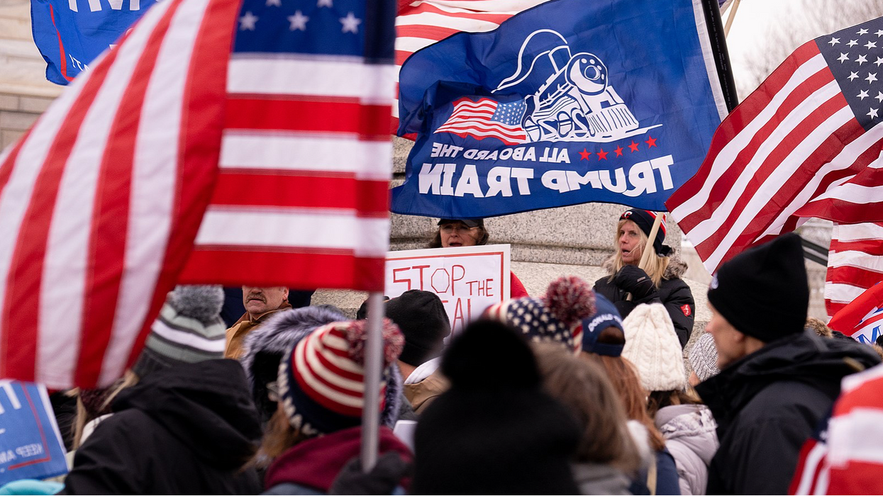 "Stop the Steal" Trump-supporters protesting the results of the 2020 election.