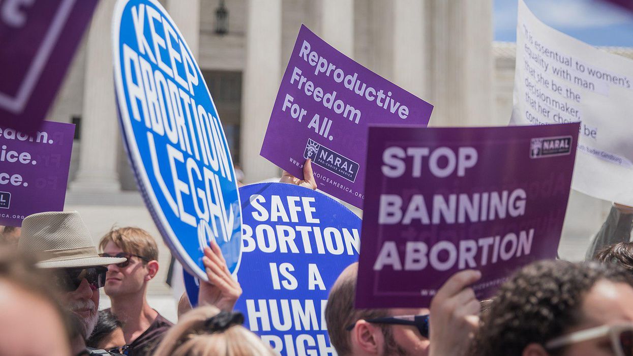 Abortion rights protest outside the Supreme Court.