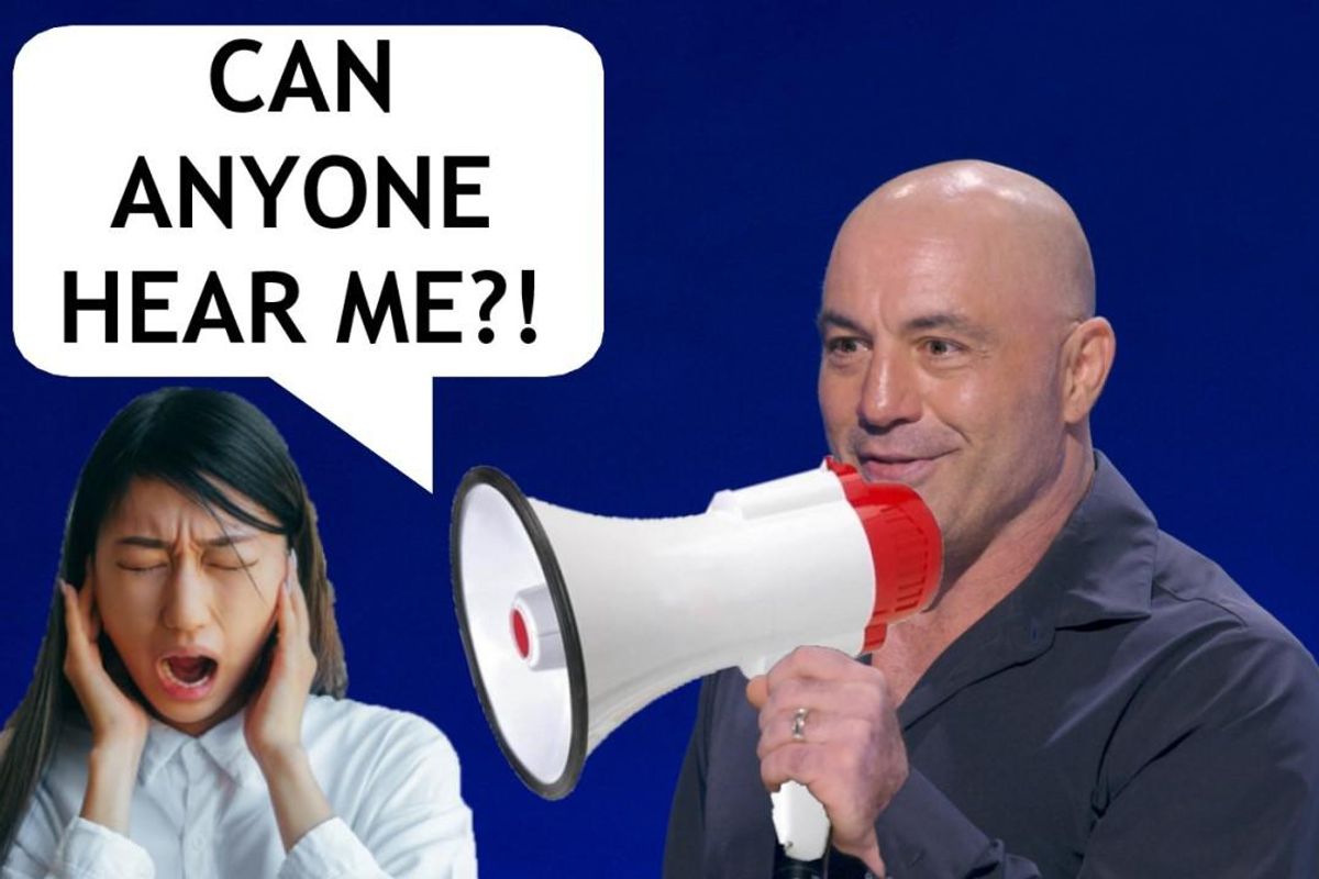 Joe Rogan with a megaphone