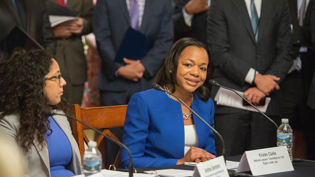 Kristen Clarke, President Biden's choice to lead the Justice Department’s Civil Rights Division.