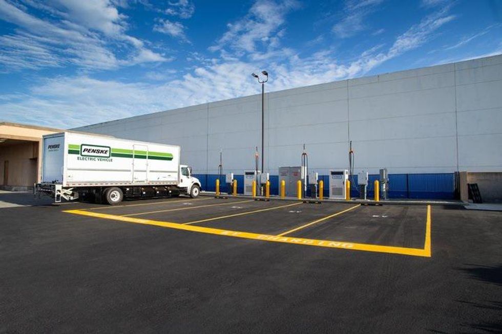 Penske EV station parked