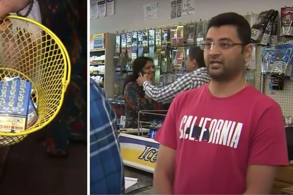 A woman threw out a $1 million lottery ticket. These honest store owners returned it to her.