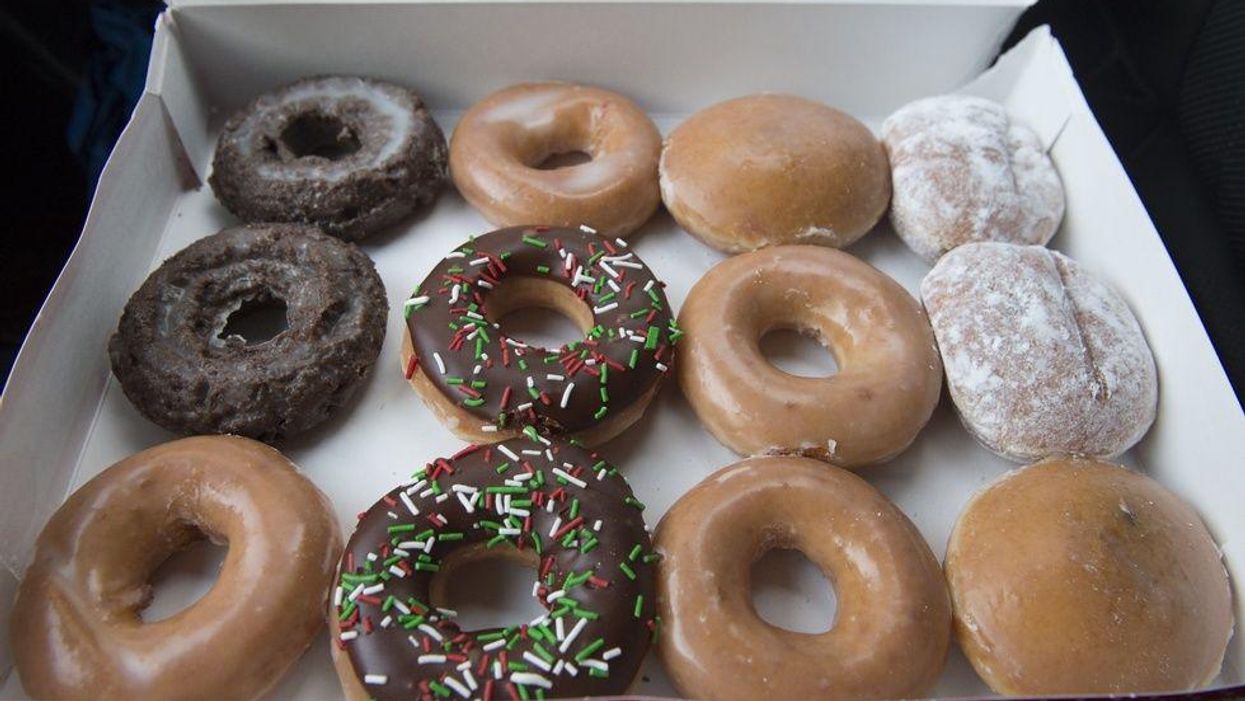 You can get any Krispy Kreme doughnut free on Friday for National Doughnut Day
