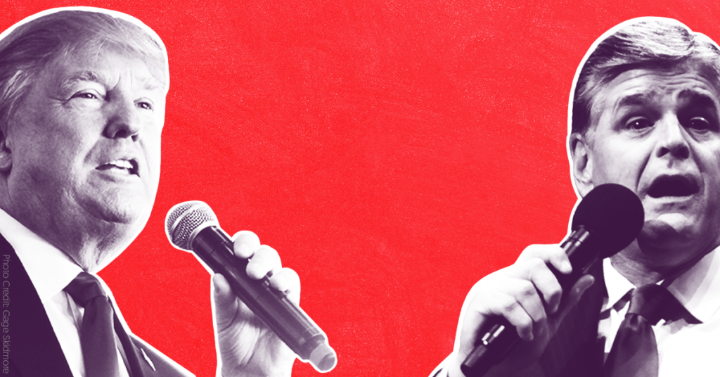 Former President Trump, left, and Fox News host Sean Hannity