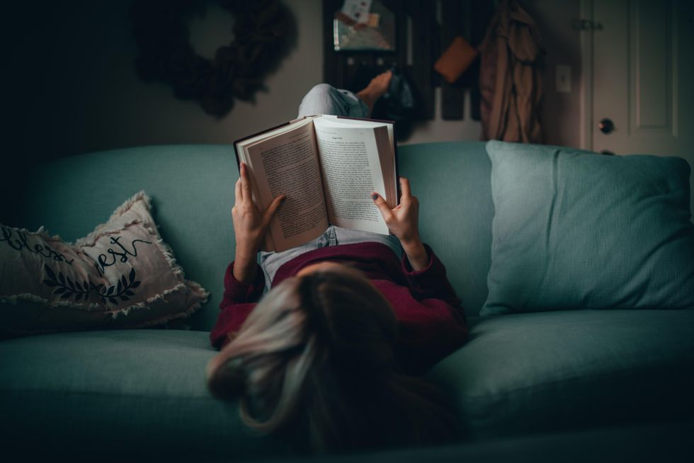 Photo of girl reading