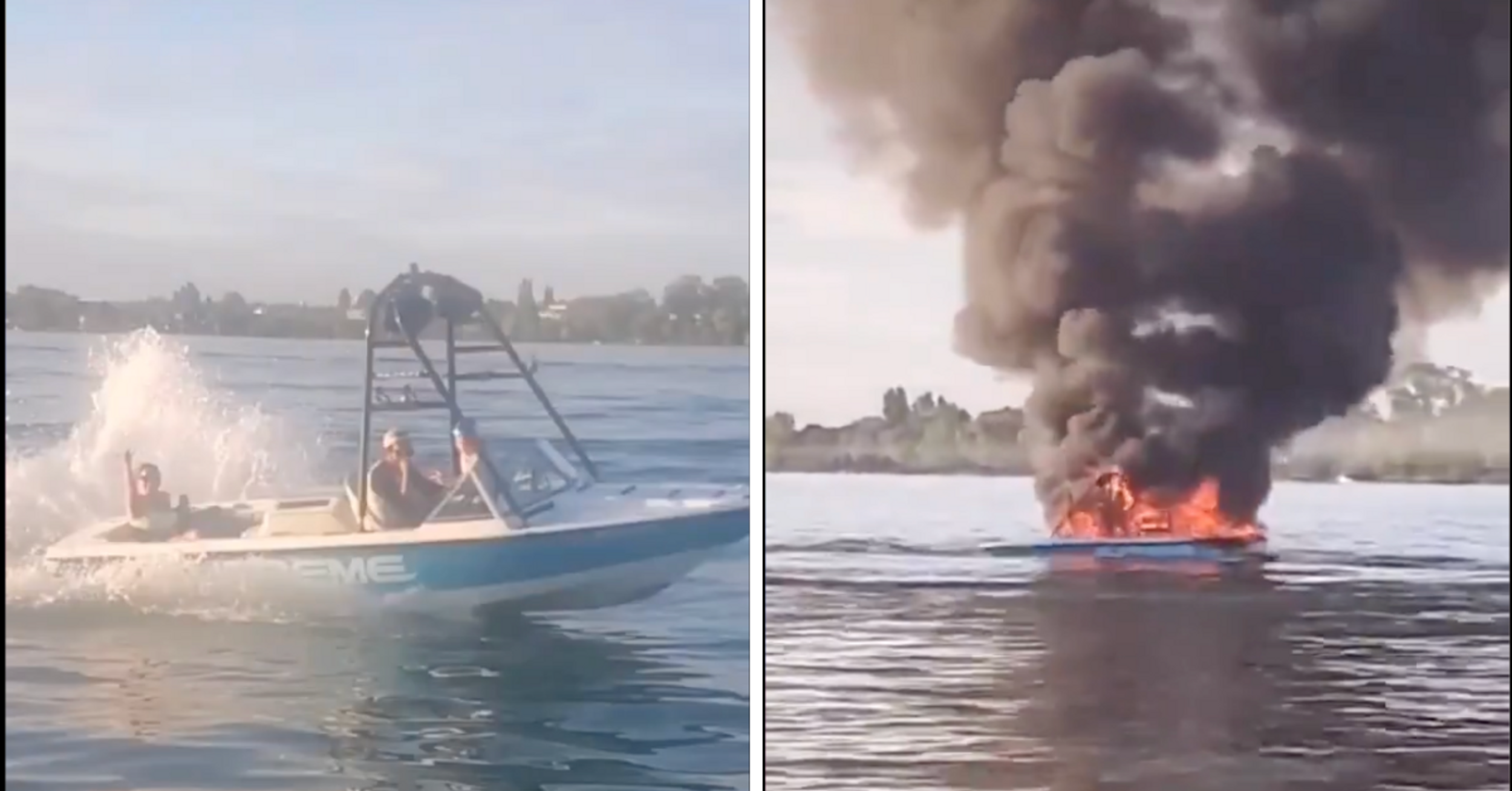 Bullies' Boat Literally Explodes After They're Filmed Harassing Family For Flying Pride Flags