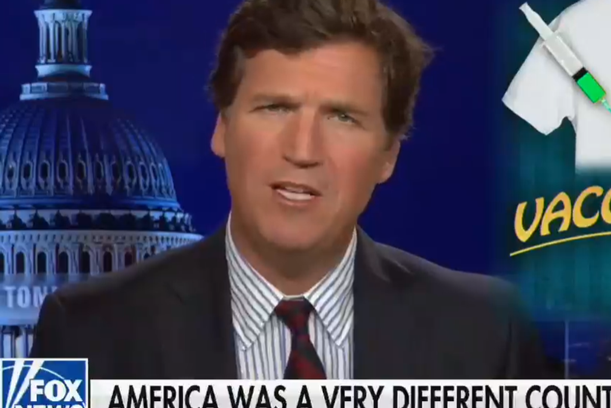 Tucker Carlson Thinks Vax Passport Is 'Medical Jim Crow' Against White Republican Men