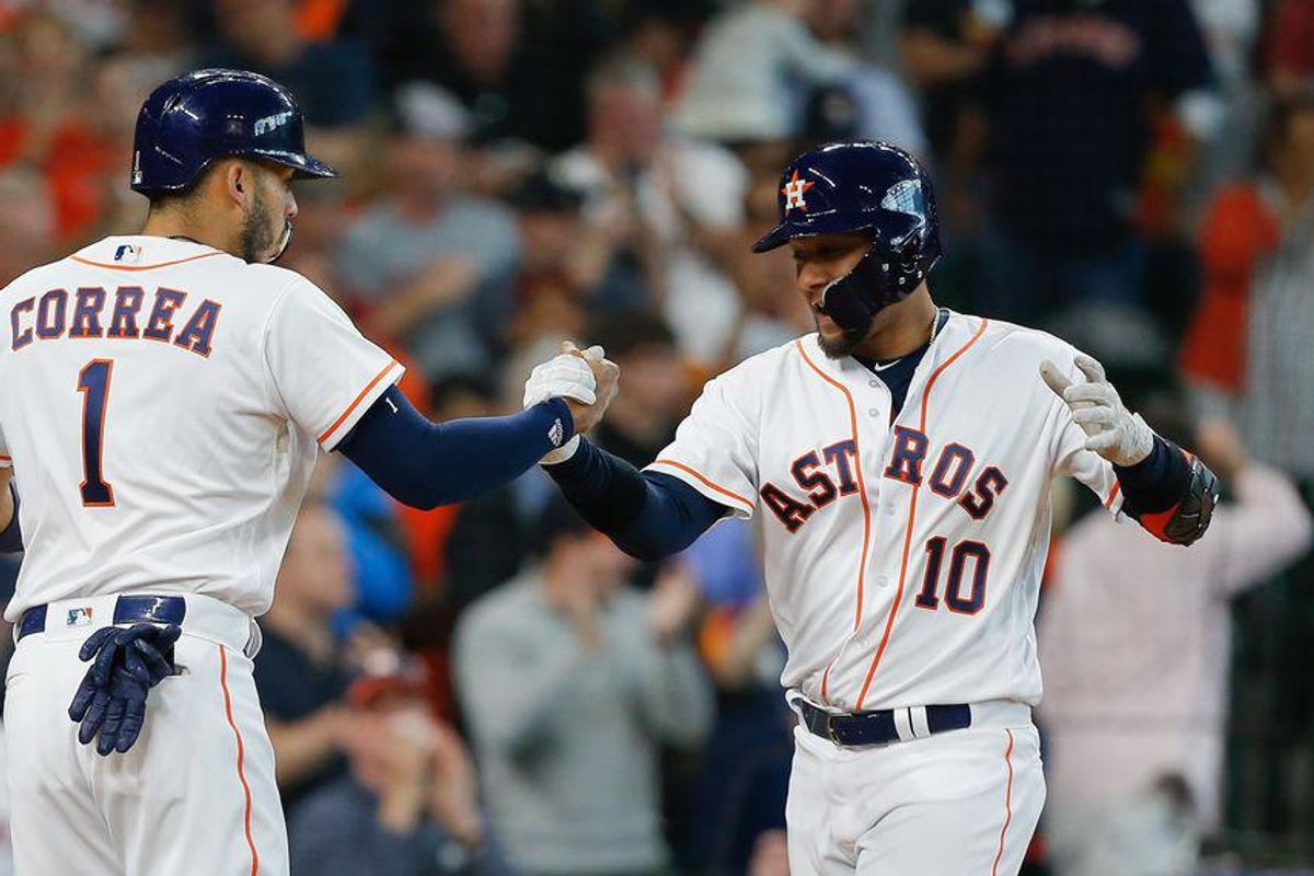 Astros' Carlos Correa and Yuli Gurriel