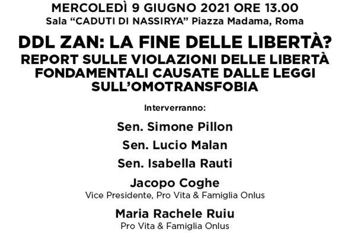 Omotransfobia, Conferenza stampa al Senato mercoledì 9 giugno alle ore 13