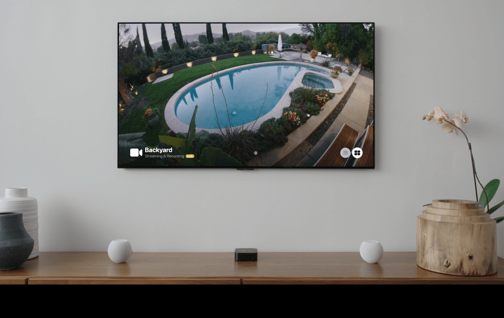 Apple TV and HomePod mini speakers