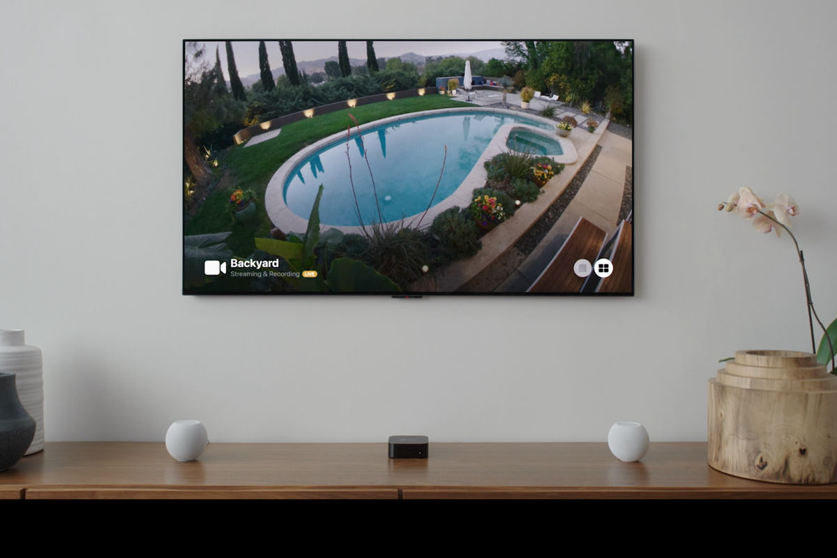 Apple TV and HomePod mini speakers