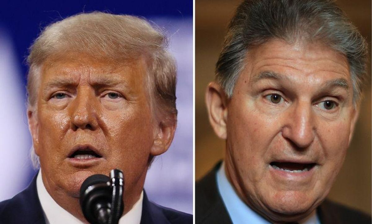 Trump Called Out for Hypocrisy After Praising Sen. Manchin for Preserving the Filibuster
