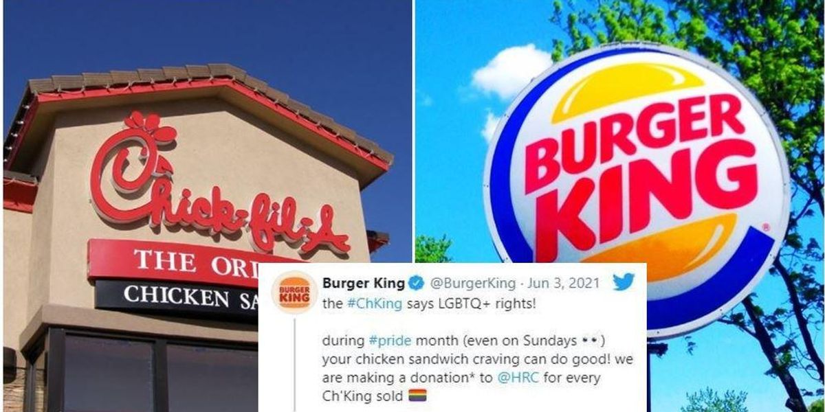 Burger King zings Chick-fil-A by donating its chicken sandwich profits to LGBTQ group