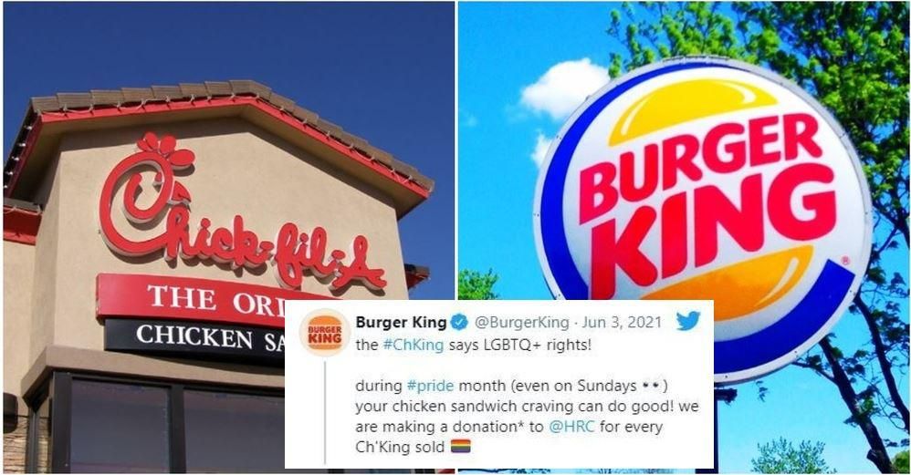 Burger King zings Chick-fil-A by donating its chicken sandwich profits to LGBTQ group