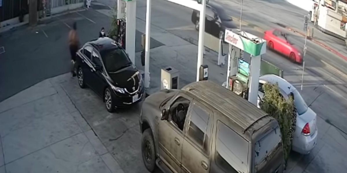 VIDEO: Suspect carries out gruesome beating on woman pumping gas — and bystanders do nothing to help