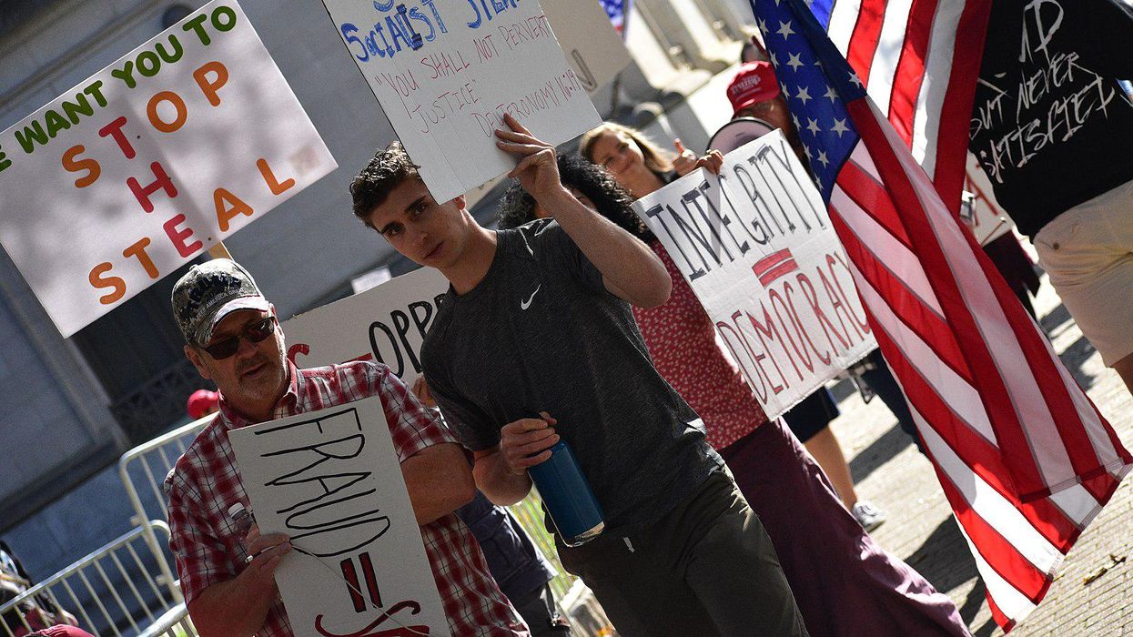 'Stop the Steal' protest in Raleigh, NC.