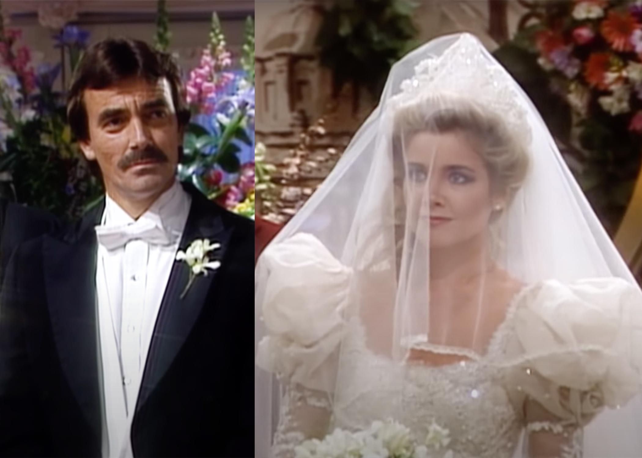 Eric Braeden and \u200bMelody Thomas Scott dressed for their wedding