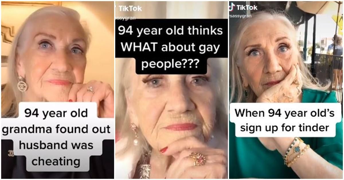 Sassy 95-year-old grandmother has become a viral sensation. pic