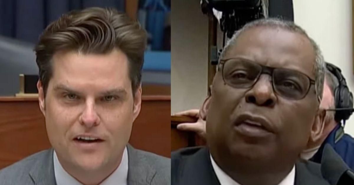 Defense Secretary Claps Back After Matt Gaetz Accuses Military Of 'Embracing' Critical Race Theory