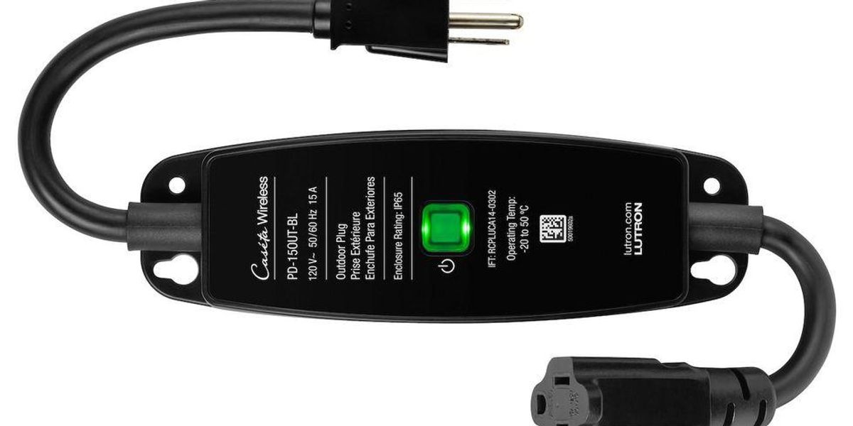 Lutron Caseta 120-Volt 1-Outlet Outdoor Smart Plug in the Smart
