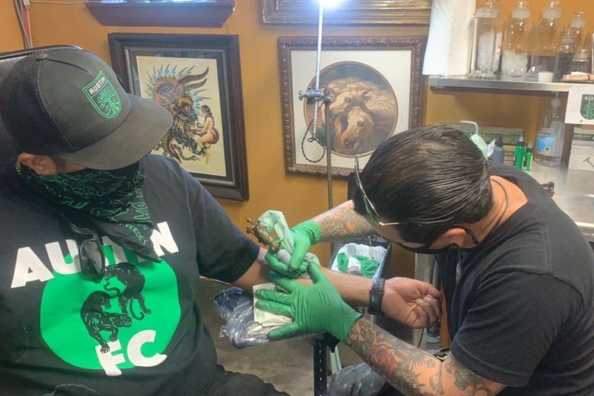 12 Austin FC fans get inked up just before home opener in tattoo marathon