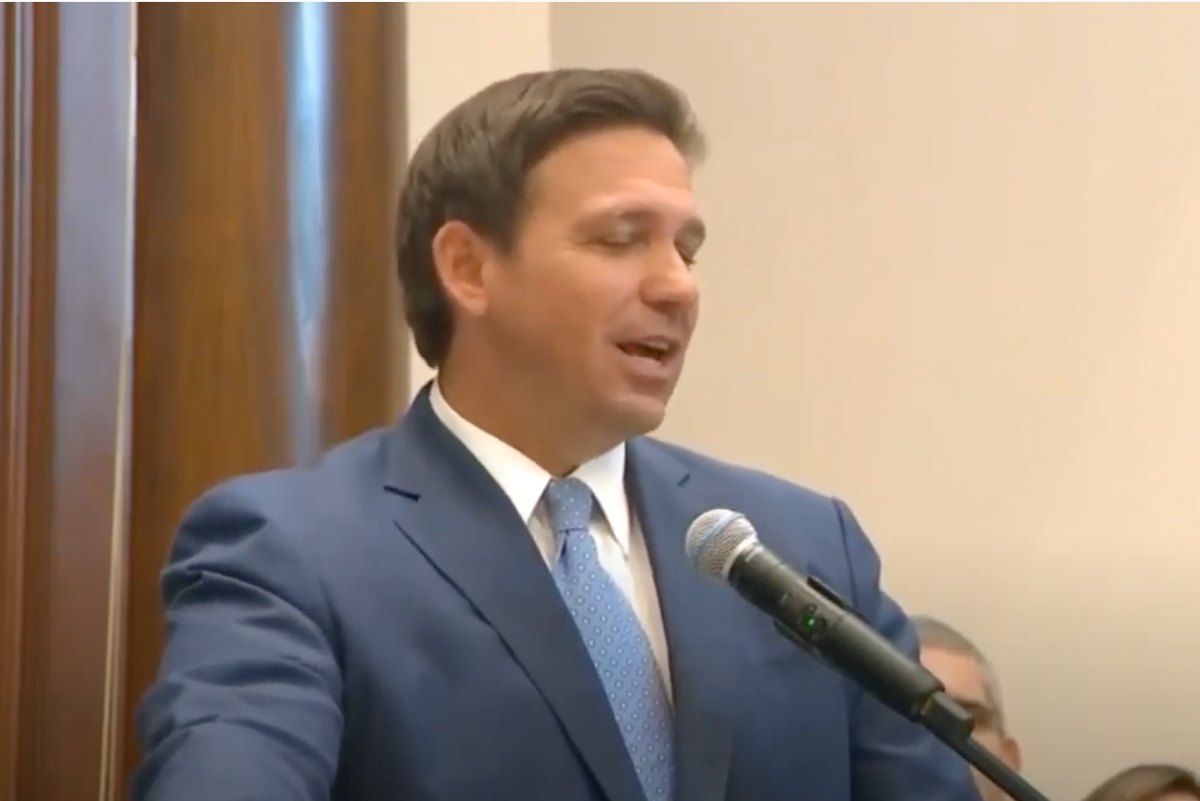 Florida Gov. Ron DeSantis Orders Moment Of Silence For First Amendment He Just Shivved
