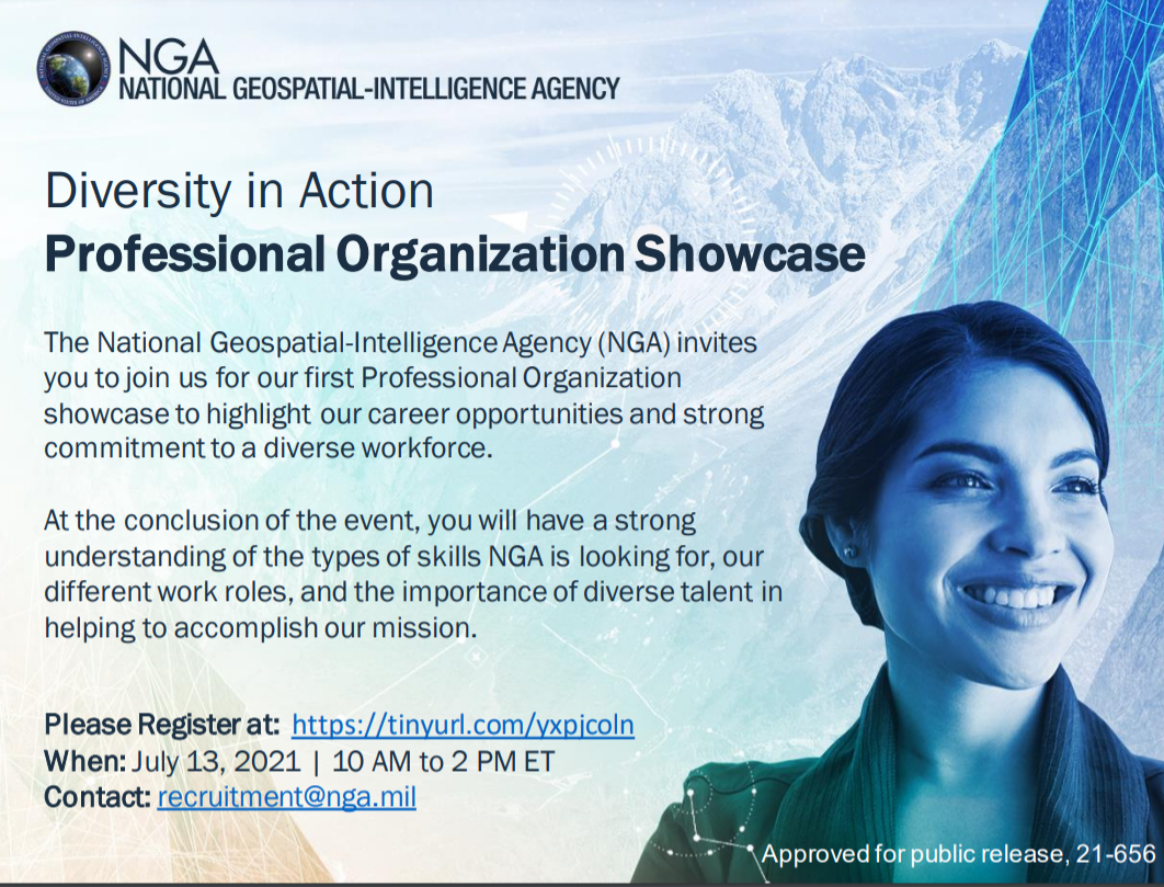NGA Professional Organization Showcase flyer