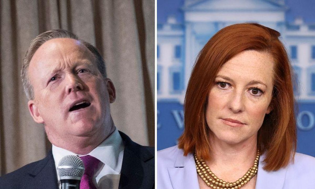 Twitter Roasts Sean Spicer for Attempted Dig at Psaki on Biden's Meeting with Putin