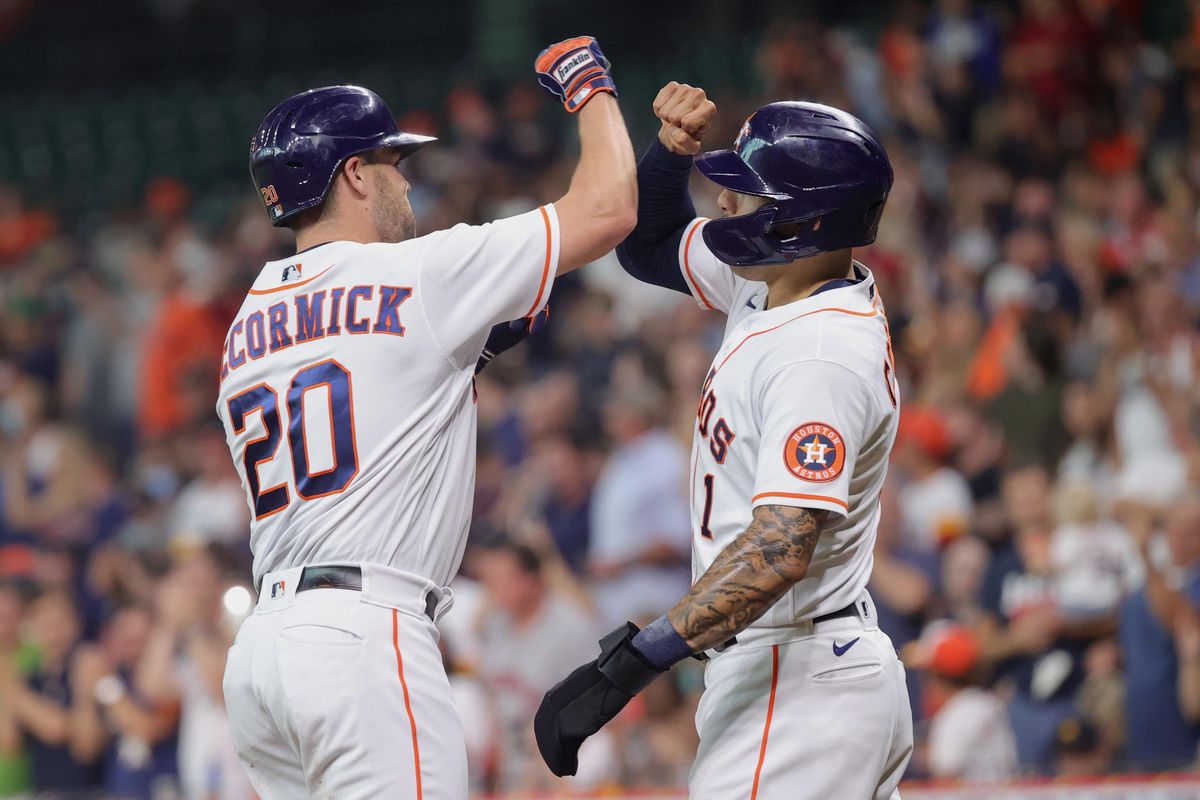 Astros' Chas McCormick and Carlos Correa