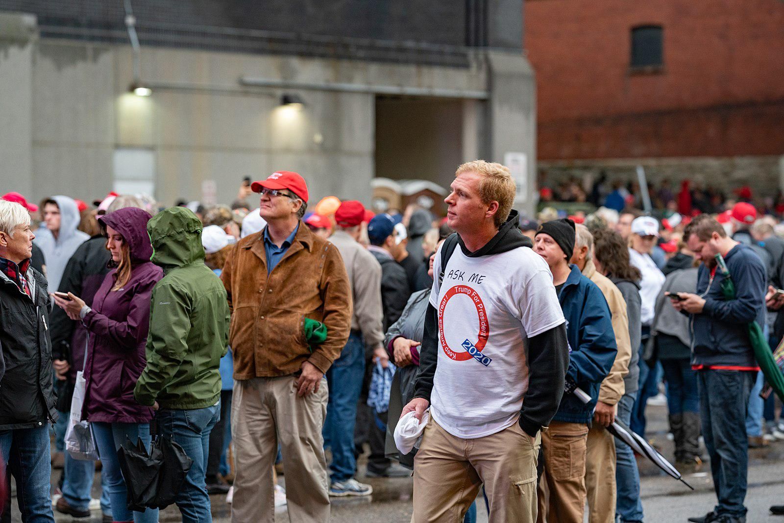 QAnon follower at a Trump rally in 2019. 