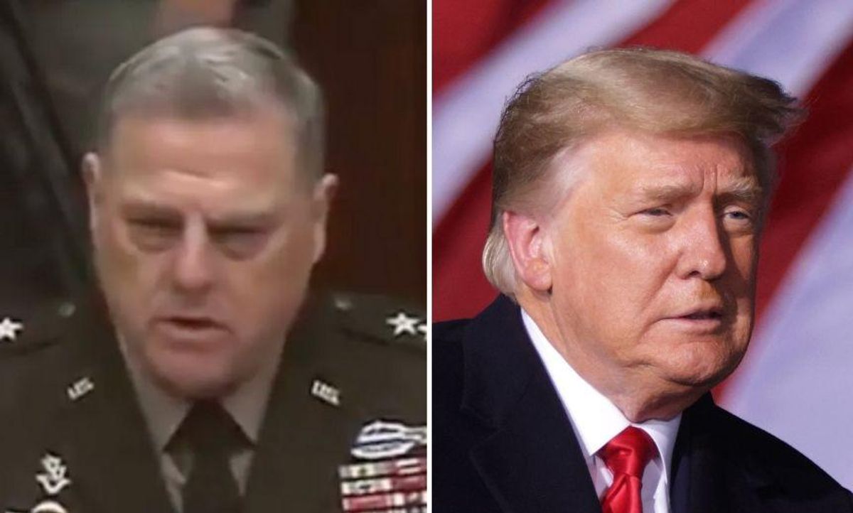 People Slam Trump With an Awkward Reminder After He Calls on General Milley to Resign Over Critical Race Theory Comments