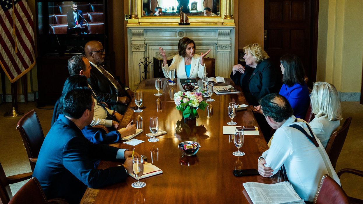 Speaker of the House Nancy Pelosi with the Select Jan. 6 Committee.