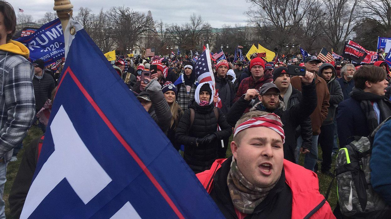 Pro-Trump insurrectionists at the Capitol on January 6, 2021.