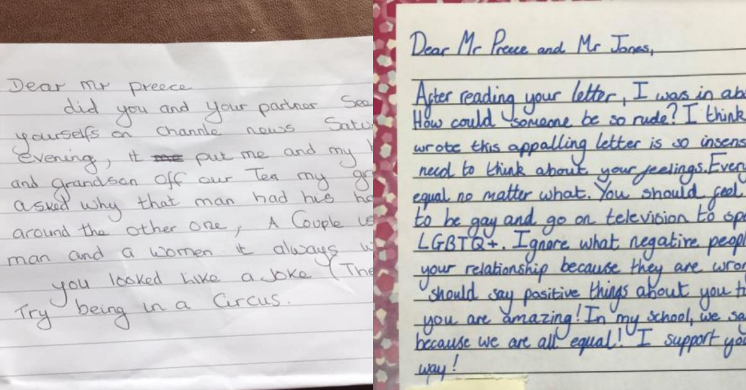 9-Year-Old Pens Mic Drop Note To Gay Couple After They Got Hateful Letter From Homophobe