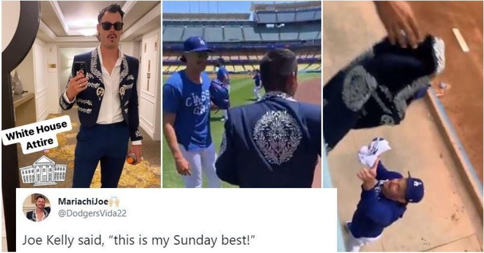 LA Dodger star Joe Kelly wore an amazing mariachi jacket to the White House