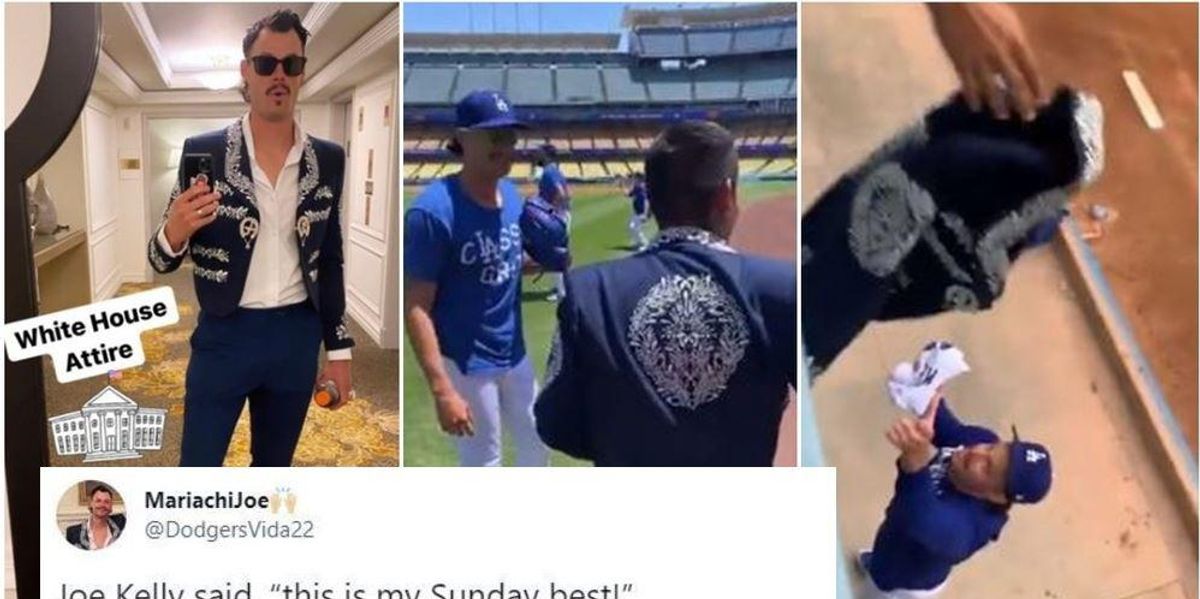 Dodgers' Joe Kelly Wears Fan's Mariachi Jacket During White House Visit -  TheWrap