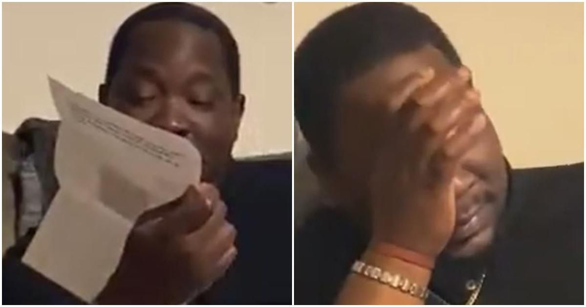 Lifelong football fan has wonderful reaction to daughter giving him tickets to first game