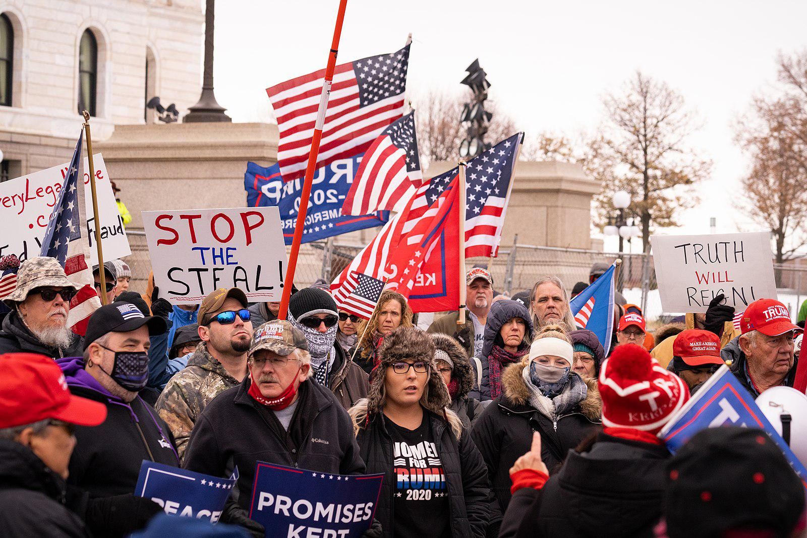 "Stop the Steal" protest in Minnesota.