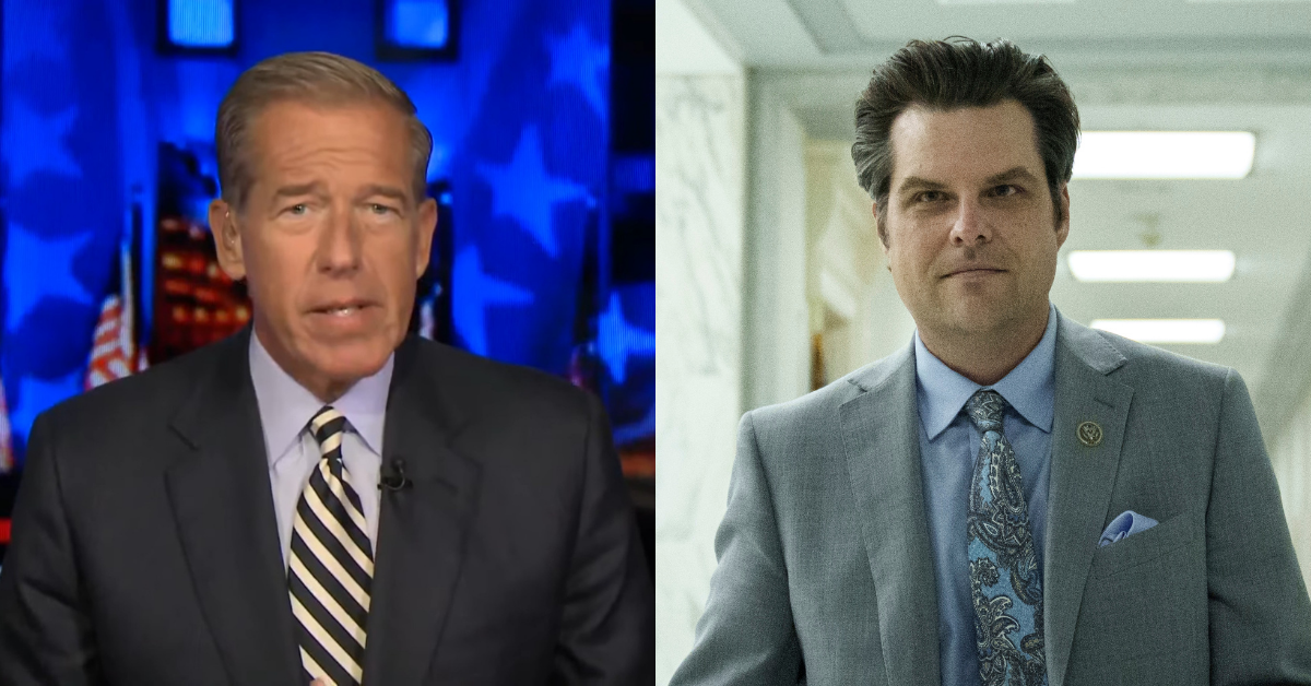 Brian Williams Epically Blasts 'Freedom Fighter' Matt Gaetz After He Was Owned By Retired General​
