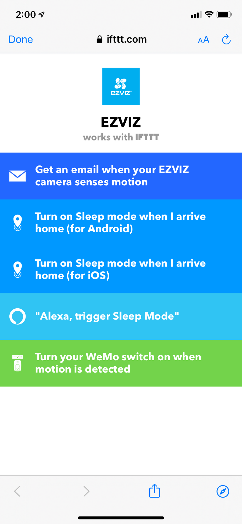 Ifttt ezviz best sale