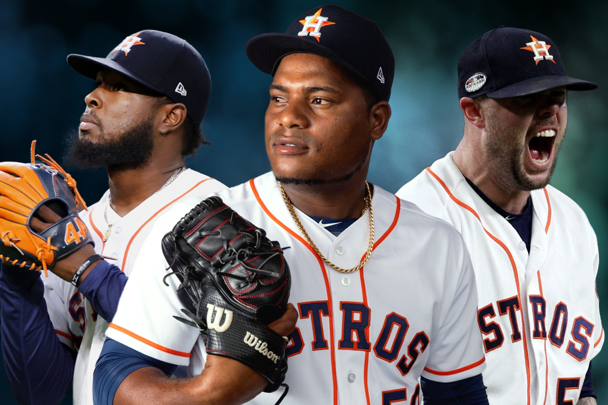 Astros Cristain Javier, Framber Valdez, Ryan Pressly