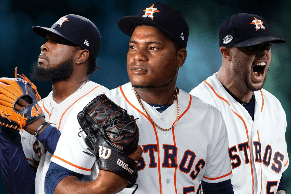 Astros Cristain Javier, Framber Valdez, Ryan Pressly