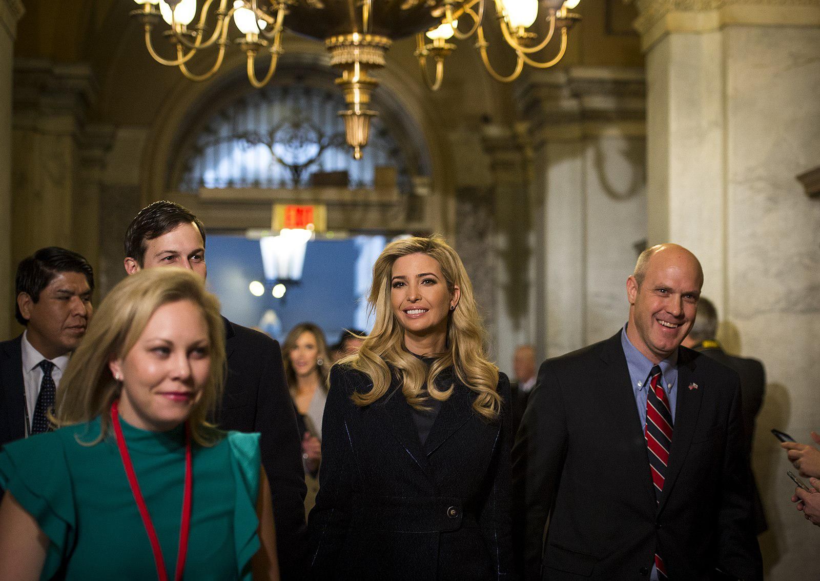 Ivanka Trump arrives at former President Trump's inauguration.