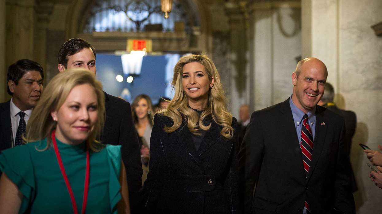 Ivanka Trump arrives at former President Trump's inauguration.