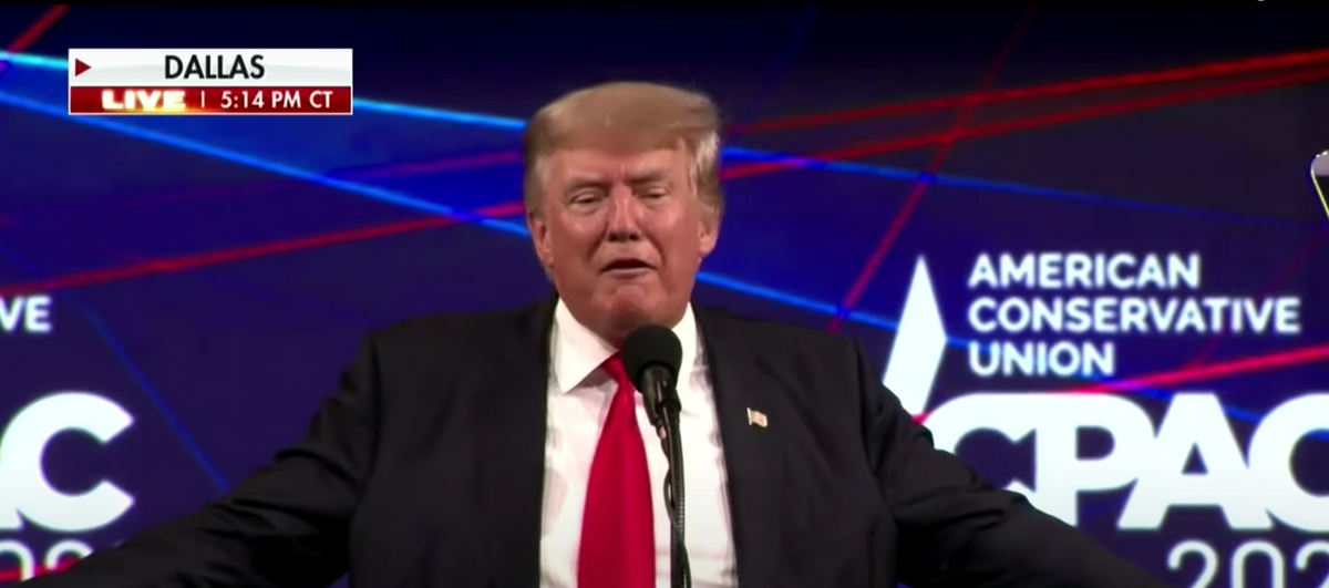 Fox News Had to Air Legal Disclaimer Once Trump Started Pushing Election Lies in CPAC Speech