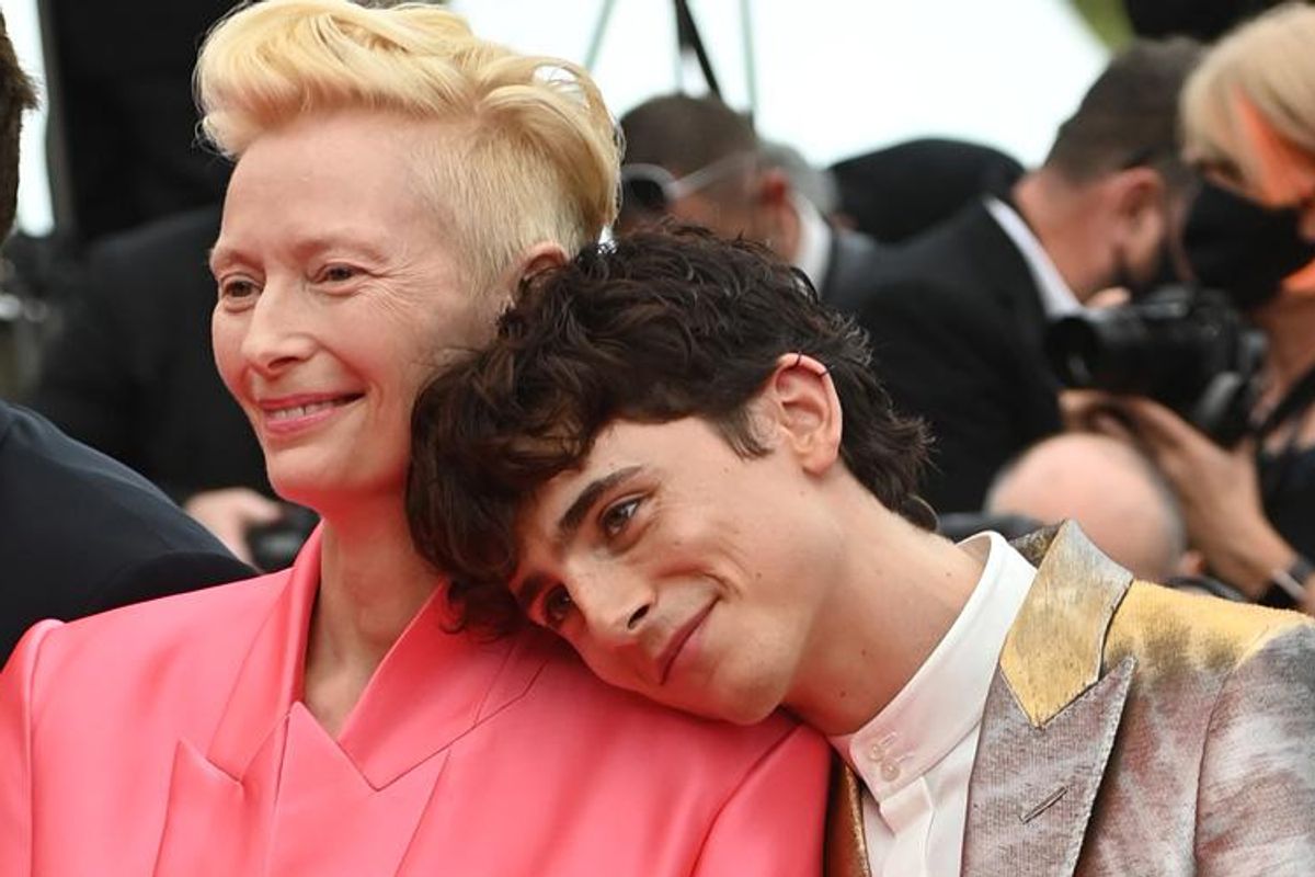 Tilda Swinton and Timothee Chalamet