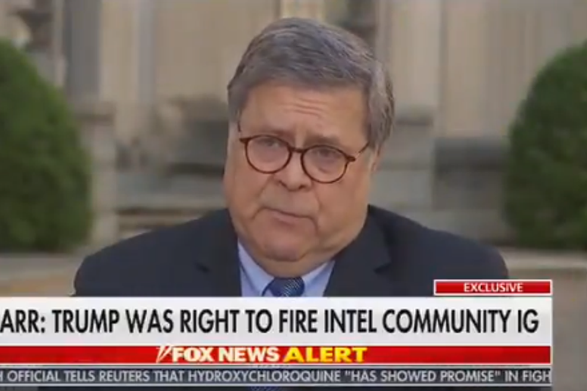 Bill Barr Defends Pristine Reputation For Probity, Forthrightness From Some MAGA Asshole US Attorney