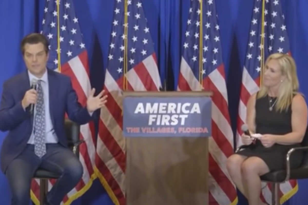 Marjorie Taylor Greene And Matt Gaetz Can't Take Themselves Anywhere