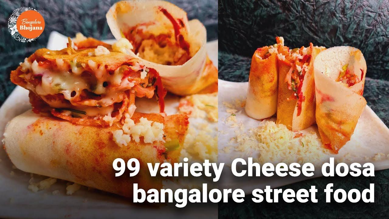99 variety Cheese dosa Bangalore street food | Jina Dosa