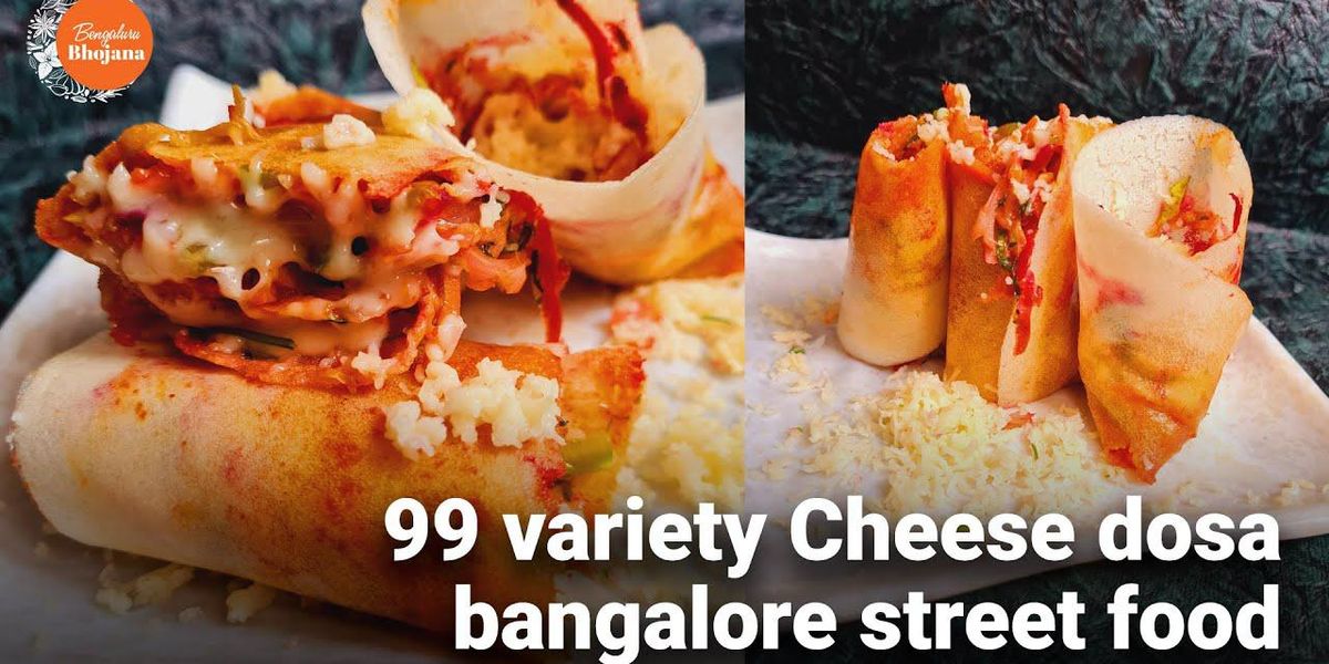 99 variety Cheese dosa Bangalore street food | Jina Dosa
